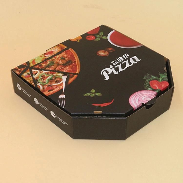 14" Kraft Paper Corrugated Pizza Boxes Take out Containers