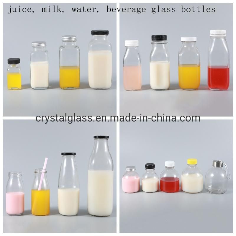 OEM Printing Acceptable Voss Glass Beverage Bottle 300ml 400ml 500ml