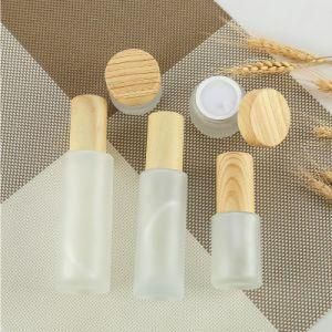 Wholesale Wooden Graining Color Glass Jar Glass Bottle Sprayer Lids Glass Bottles