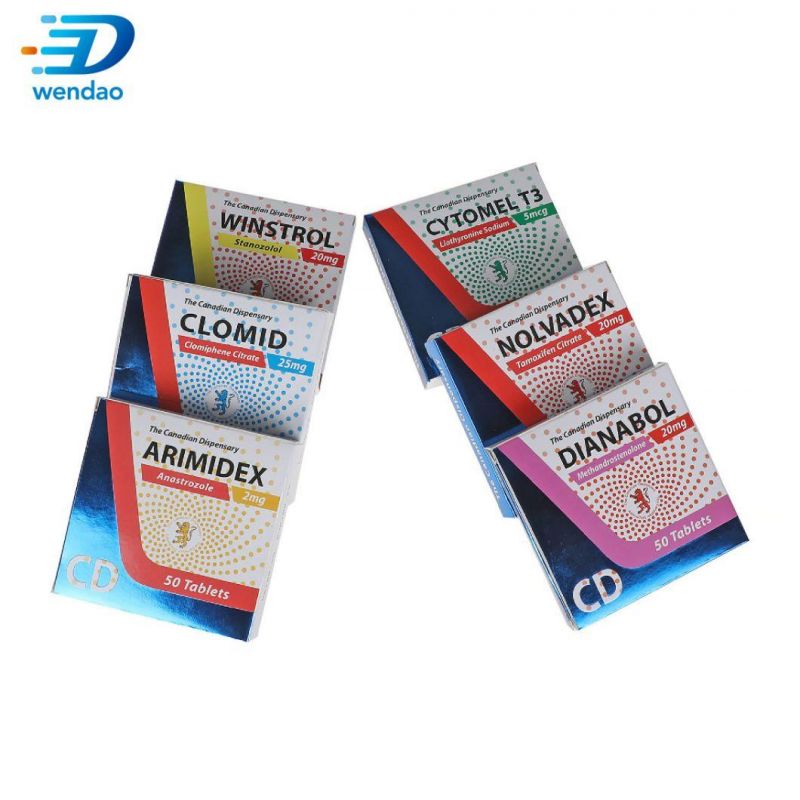 Free Design Printing Small Single Peptide 2ml Vial H-C-G Box with Labels