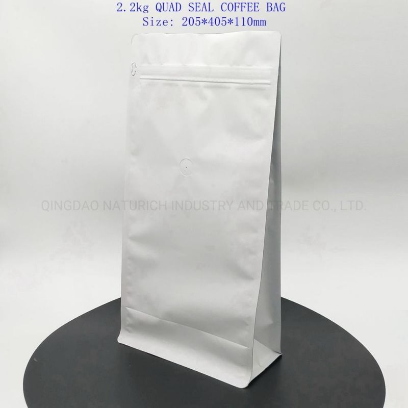 Wholesale Cheap Block Bottom 250g 500g 1000g 1kg Custom Kraft Paper Coffee Packaging Bags with Valve