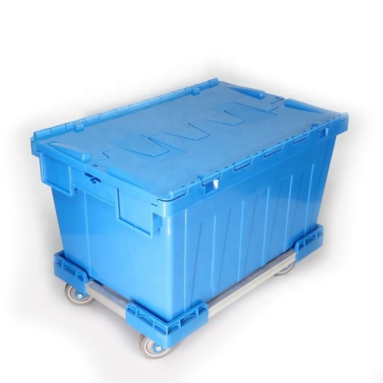 Heavy Duty Attached Lid Stackable and Neastable Plastic Tote Box Price