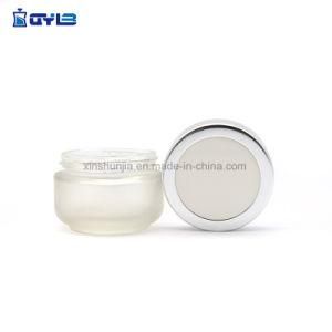 Cosmetic Packaging Frosted Glass Cosmetic Bottle with Aluminum Cap