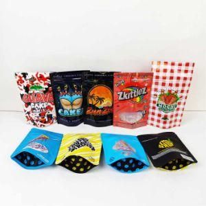 Accpet Custom Childproof Mylar Packaging Bags for Edibles Medicated Skittles Cali Stock Bag for Weed Flower