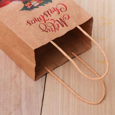 Disposable Kraft Paper Food Packaging Bags for Shopping Gift