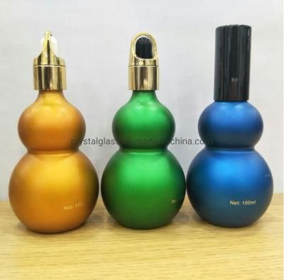 10ml 20ml 30ml 50ml 100ml Gourd or Round Shaped Amber Essential Oil Cosmetic Bottle with Dropper