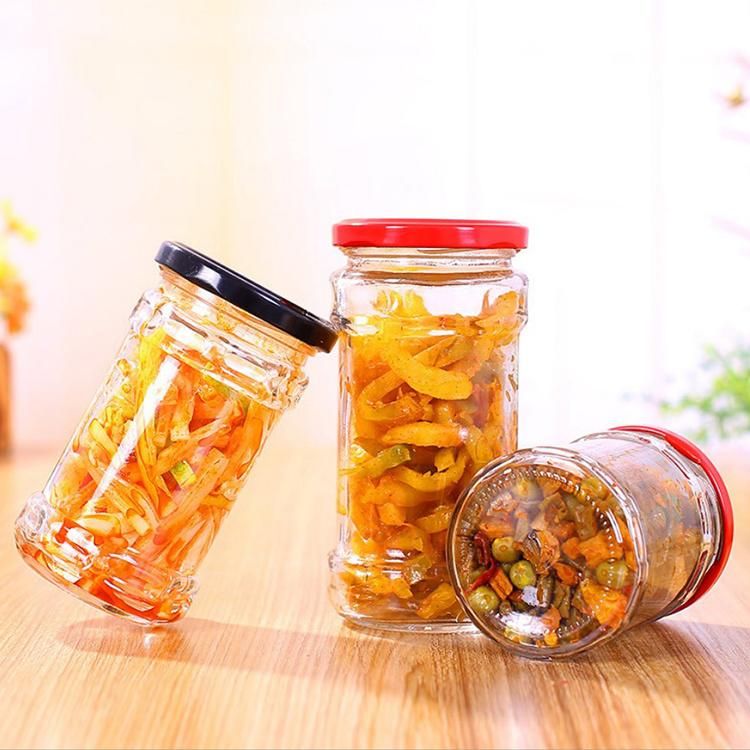 212ml Glass Jars Round Glass Container Twist Lids Glass Jam Pickles Butter Spices Jar