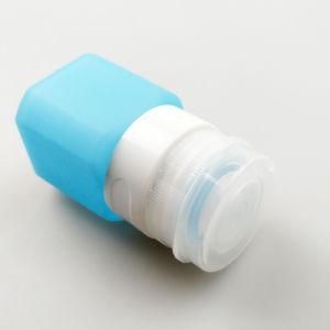Small Cuboid-Shaped Tsa Approved Leak Proof Food Grade Silicone Cosmetics Bottles, Blue