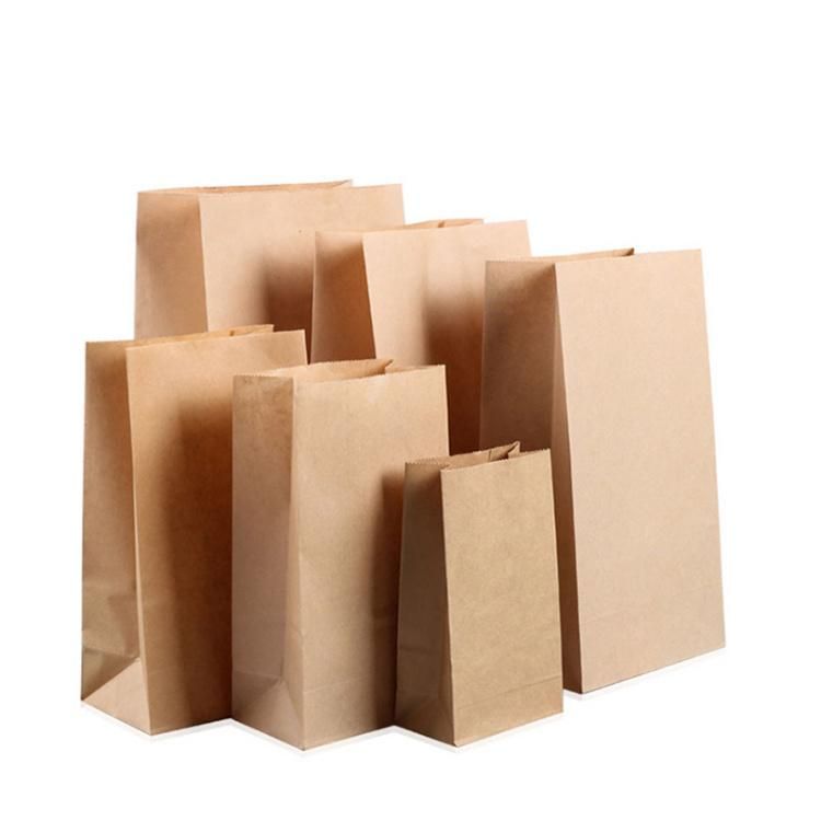 Custom Printed Grocery Brown Kraft Lunch Food Paper Bag