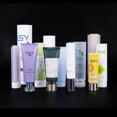 Custom Packaging Factory Hot Sale Stock White Empty Lotion Hand Cream Bamboo Cap Plastic Squeeze Tubes