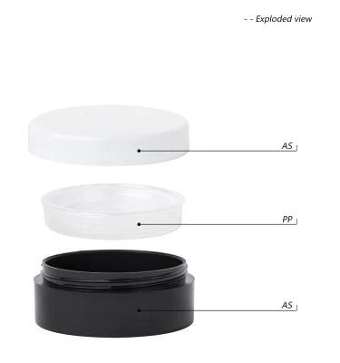 10g 20g Hot Sale Simple Clear Loose Powder Jar with Sifter Plastic Cosmetic Powder Jar