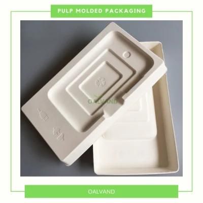 Customized Biodegradable Sugarcane Bagasse Pulp Molded Cosmetic Lining