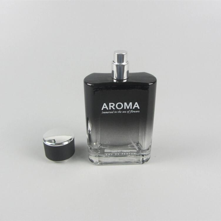 Cosmetic Packaging Glass Perfume Bottle with Transpraent Spray Cap