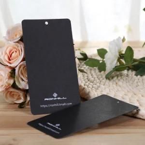 Black Card Paper Garment Hang Tag Clothing Hangtags