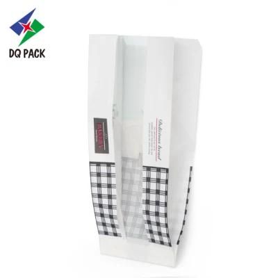 Dq Pack Custom Print Mylar Bag Custom Logo Pacakging Pouch Factory Direct Selling Side Gusset Bag Paper Bag for Bread Packaging