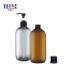 Transparent Pet Plastic Round Cosmetic Skincare Packaging Shampoo Conditioner Bottles Lotion Bottle 600ml