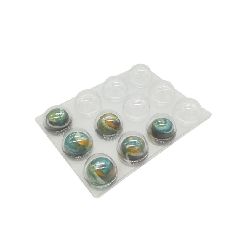 Empty Clear Pet 12 Cavity Insert Chocolate Box Tray