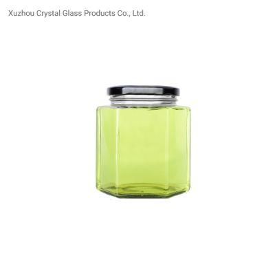 250ml Hex Jam Food Packaging Honey Glass Jar with Lid