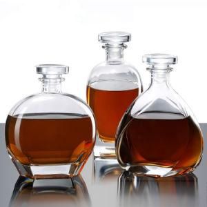 750 Ml Screen Printing Surface Handling Liquor Brandy Glass Bottle