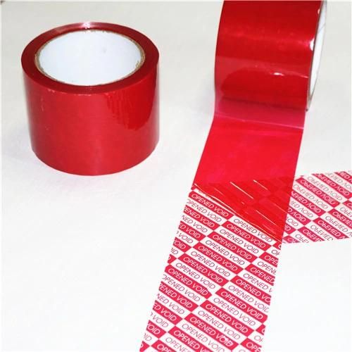 Printing Tamper Evident Carton Sealing Adhesive Security Void Open Warranty Tape