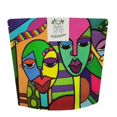 Customization Logo Design Biodegradable Kraft Coffee Packaging Zip Lock Bag