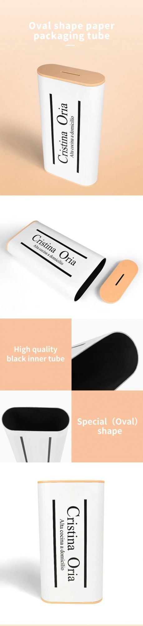 2020 New Style Oval Shape Packaging Tube