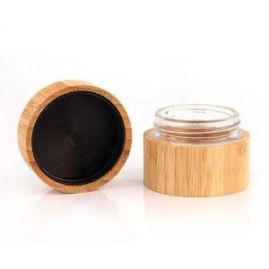 Wholesale 30g 50g 120g Bamboo Wooden Cosmetic Packaging Container Cream Jar with PP Inner