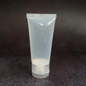 50g Shiny Clear Transparent Soft Tube with Flip Top Cap for Facial Cleanser Cosmetic Packaging