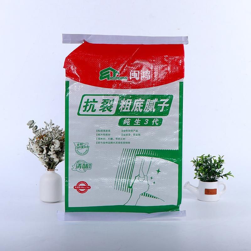 BOPP Laminated PP Woven Microporous Block Bottom Valve Packaging Bag Dimension Construction Material