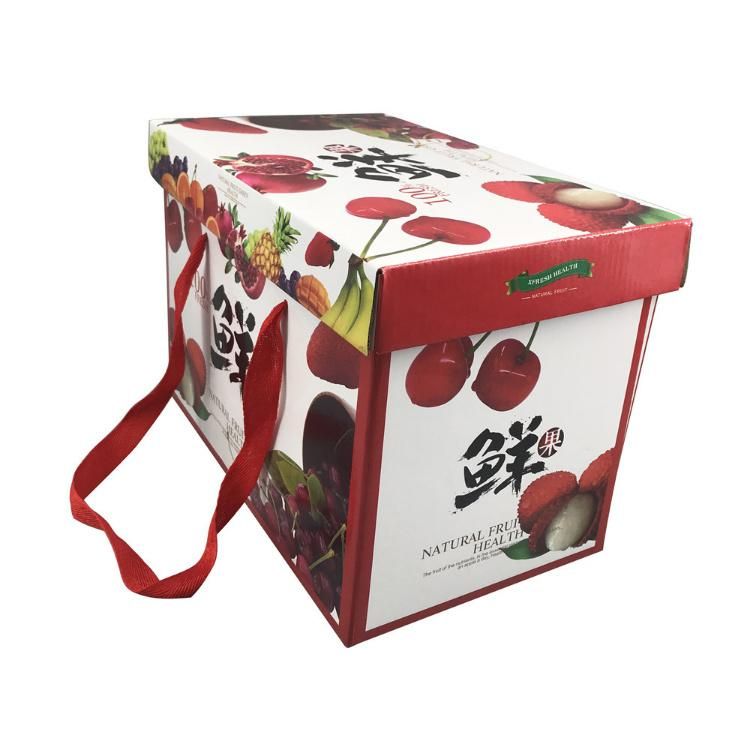 Custom Folding Corrugated Box Cartons for Fruit Packaging