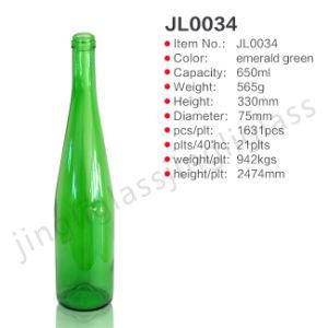 650ml Champagne Wine Bottle with Slender Design