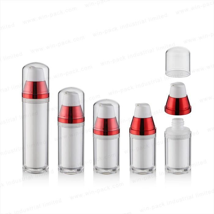 Winpack Wholesale Shiny Red Color Cosmetic Plastic Lotion Pump Bottles with High Quality