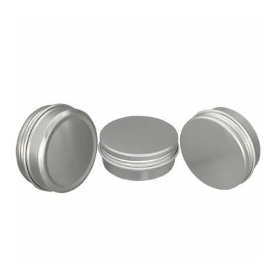 Cosmetic 5ml 10ml 30ml 50ml 60ml 80ml 100ml 200ml 300ml Round Silver Lid Tin Box Container Can Aluminum Jar with Screw Cap