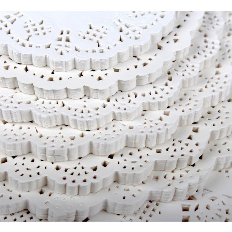 Factory Cheap Price Eco-Friendly Lace Paper Doily / Oval Doyley/ Disposable Cake Paper