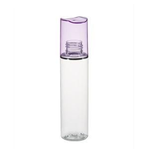 120ml 4oz Clear Plastic Pet Cylinder Bottle with Over Cap for Skin Lotion Toner Bottle Packaging