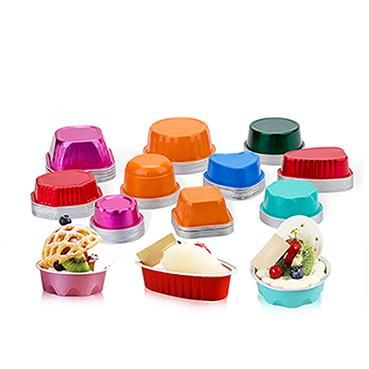 Round Shape Aluminum Foil Dessert Baking Cup for Cake