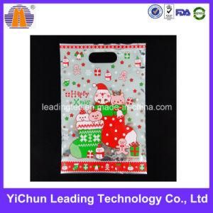 Promotional Custom Die Cut Plastic Handle Gift Packaging Bag