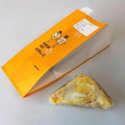 Factory Manufacturer Design Logo Size Bakery Food Printed Bread Loaf Packaging Paper Bag with Plastic Window