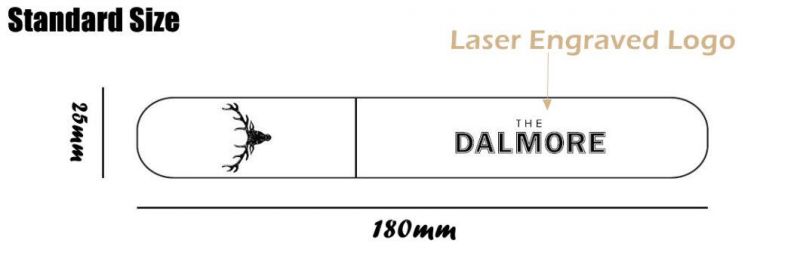 Custom Laser Engraved Logo Stainless Steel Cigar Tube Holder