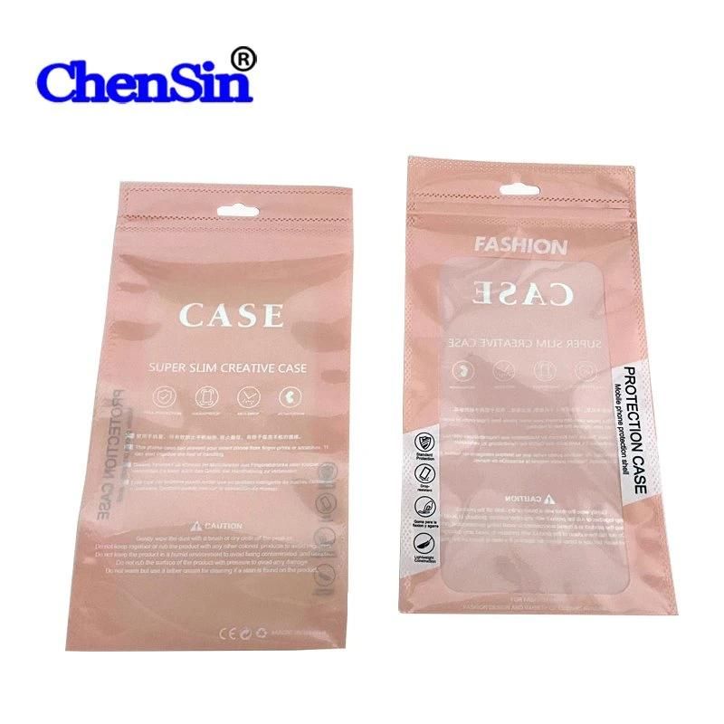 Purple Transparent Sealing Bag Phone Case Packaging Zipper Bags