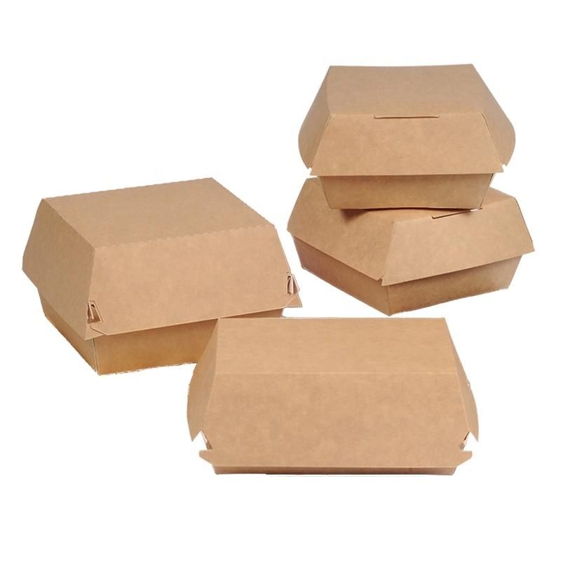 Corrugated Disposable Hamburger Packaging Paper Burger Box