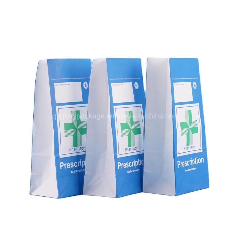 White Printed Design Throw up Disposable Barf Paper Sickness Bags for Airplane