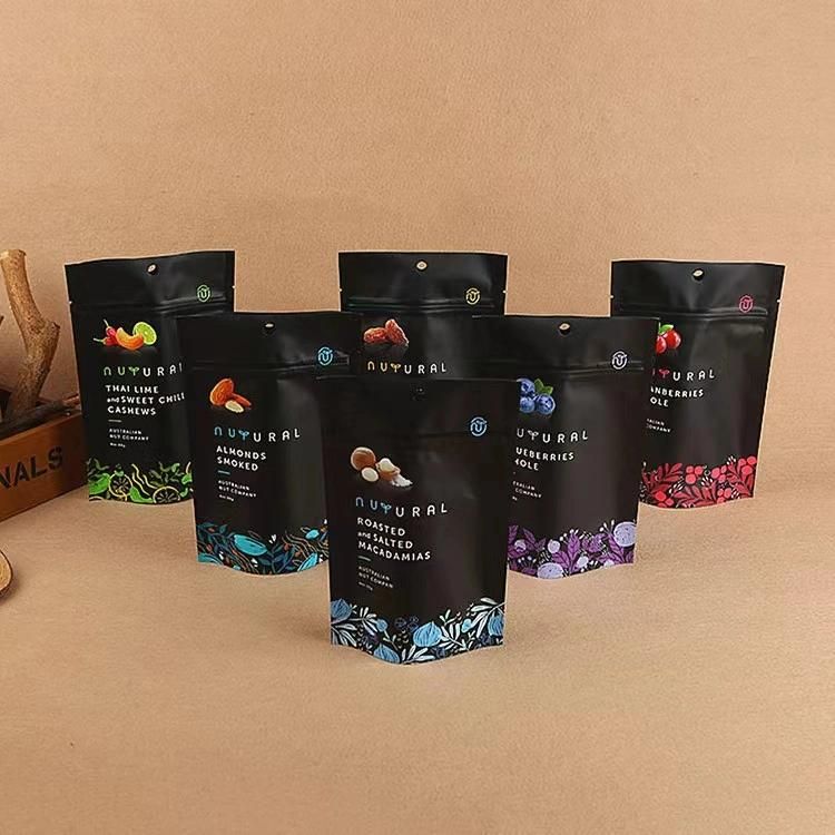 Plastic Food Packaging Stand up PLA PE Snack Tea Fruit Coffee Pack Ziplock Frosted Doypack Bag Gift Pouch