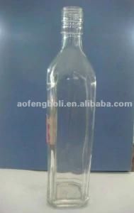 Square Shape 500ml Rum Glass Bottle