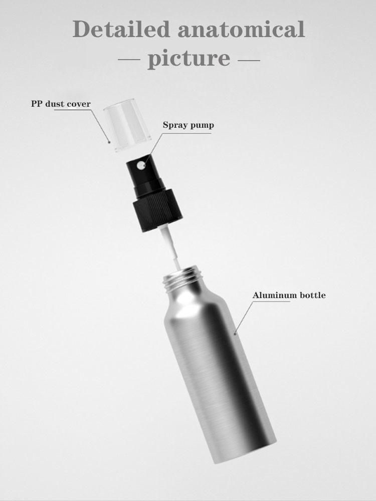 Empty 100ml 250ml 300ml 500ml Aluminum Spray Bottle for Packing Cosmetic Skin Water Hand Sanitizer