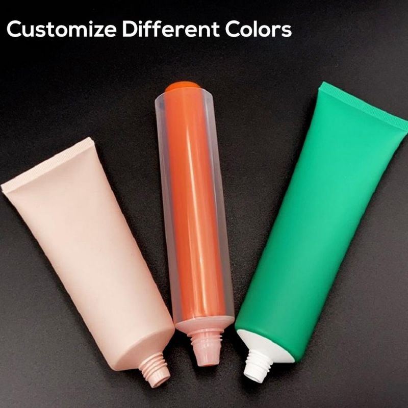 White Black Squeeze Facial Cleanser Cosmetic Hand Foam Cream Lotion PE Plastic Soft Tube