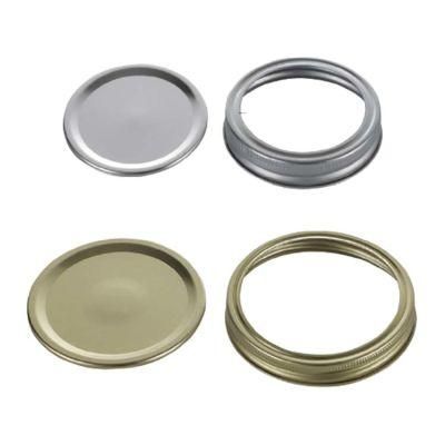 Chinese Manufacturers Food Grade Wide Mouth Glass Mason Jar Ball Metal Separate Lid Mason Jar Lid