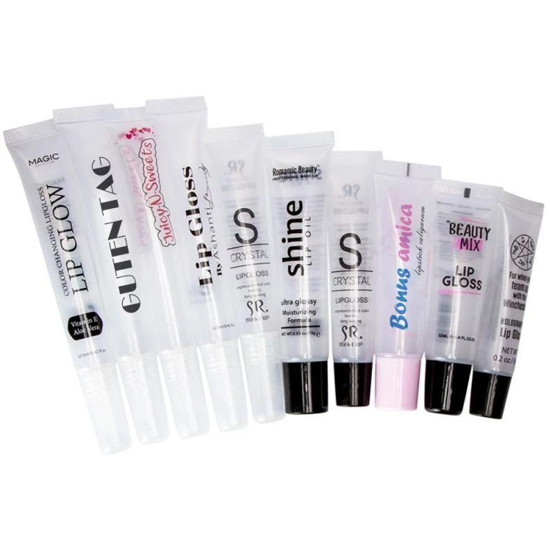 Custom Logo Cute Lip Gloss Lip Balm Packaging Empty Plastic Squeeze Soft Tube