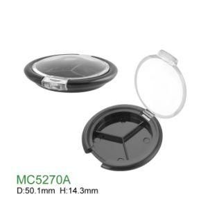 Wholesale Customized Round Empty Plastic Eyeshadow Palette Cosmetic Case with Mirror