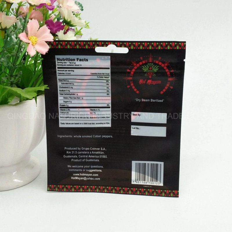 Custom Printed Food Grade 3 Side Seal OPP Bag with Hanging Hole